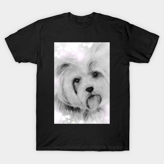 Yorkie T-Shirt by teenamarie23art